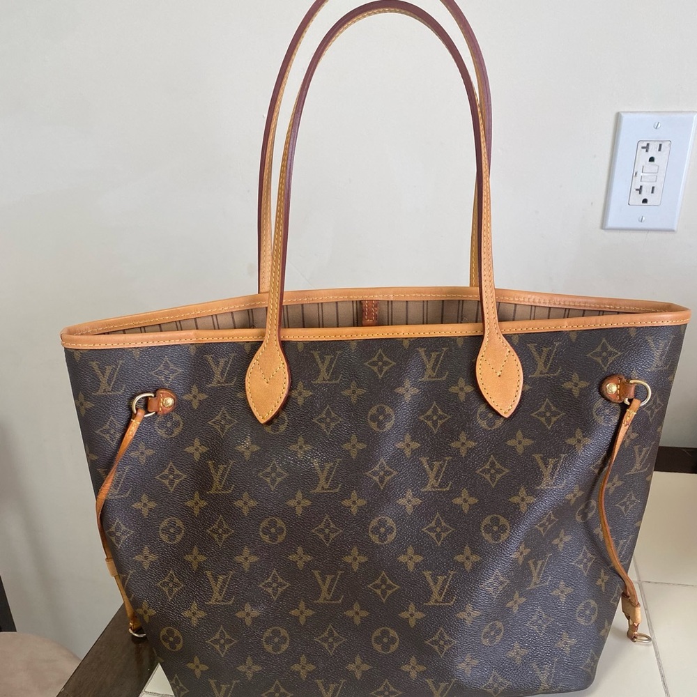 Brown Monogram Tote Bag Neverfull MM - Picture 2 of 16